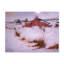 "Between Snows" Country Roads Postcard