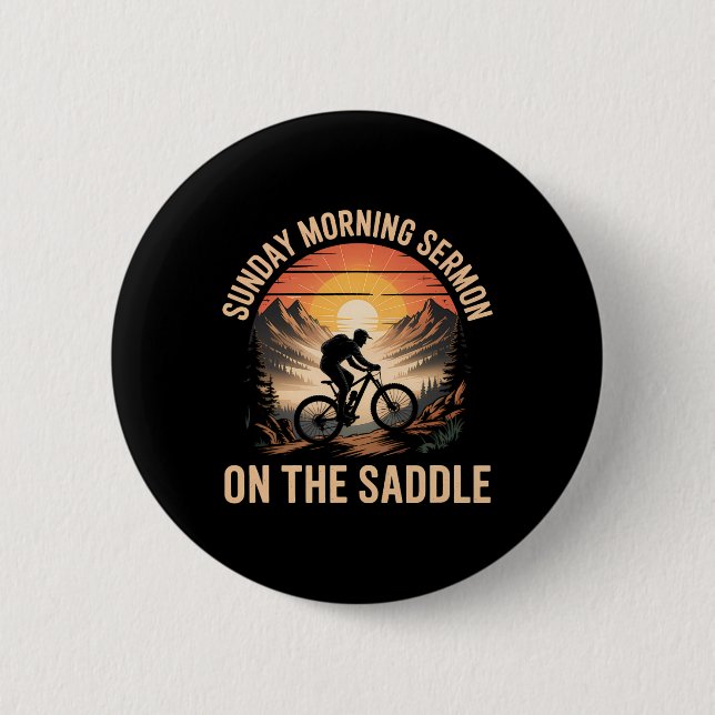 Between Soccer And Chores Mountain Biking Dad  6 Cm Round Badge (Front)