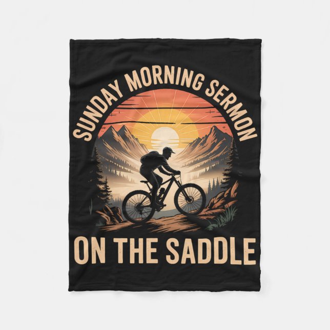 Between Soccer And Chores Mountain Biking Dad  Fleece Blanket (Front)