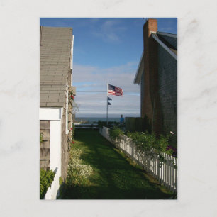 Between the cottages in Sconset Postcard