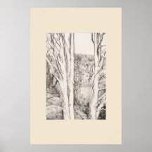 Between the Trees Cornwall Eleanor Hughes Restrike