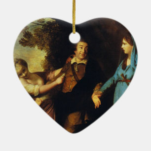 Between Tragedy And Comedy - David Garrick Ceramic Tree Decoration
