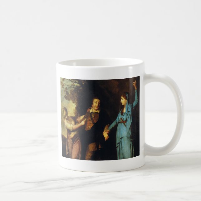 Between Tragedy And Comedy - David Garrick Coffee Mug (Right)