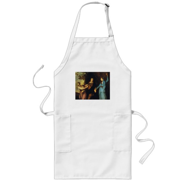 Between Tragedy And Comedy - David Garrick Long Apron (Front)