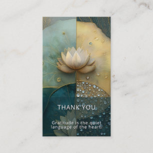 Between Water and Light   Lotus Flower Design Business Card