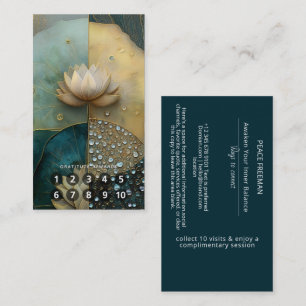 Between Water and Light   Lotus Flower Design Business Card