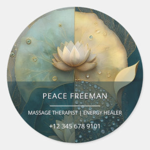 Between Water and Light   Lotus Flower Design Classic Round Sticker