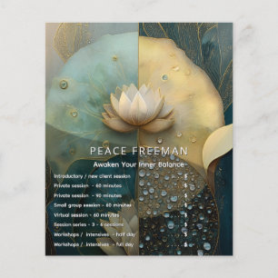 Between Water and Light Lotus Flower Design Flyer