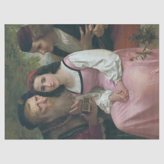 Between Wealth and Love (by Bouguereau) Tissue Paper (Front)
