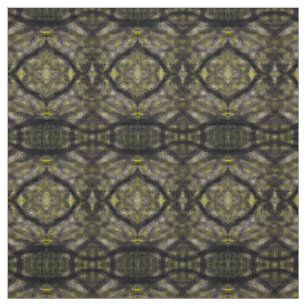 Betwixt Dark Yellow Abstract Watercolor Art Fabric