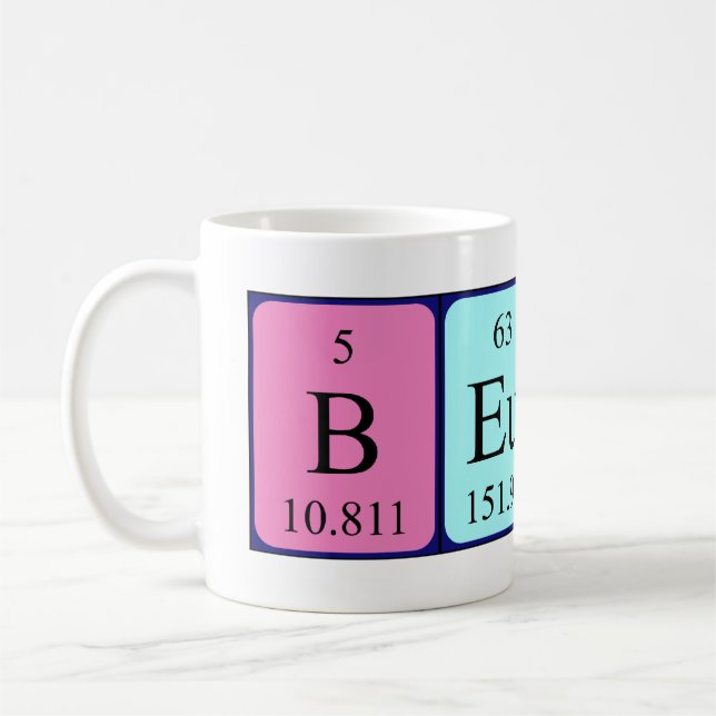 Beulah periodic table name mug (Left)