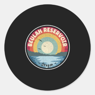 Beulah Reservoir Oregon Colourful Scene Classic Round Sticker