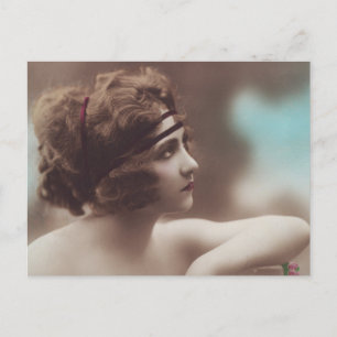 Beutiful Belle Epoque Woman Vintage Postcard