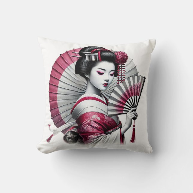 Beutiful Geisha Cushion (Front)