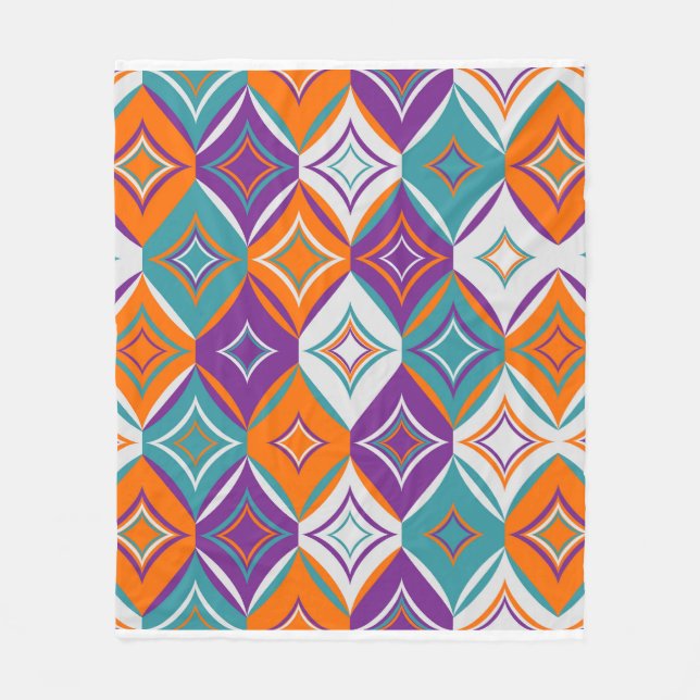 Beutiful geometric pattern design  fleece blanket (Front)