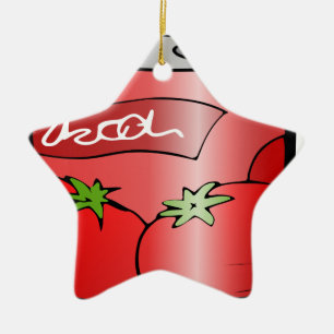 beverage can drink juice tomato ceramic ornament