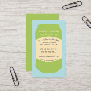 Beverage Distributor Aluminium Can Custom Business Card
