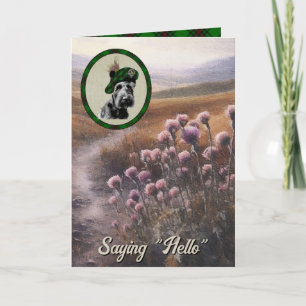 Beveridge Scottie Dog & Tartan Personalised  Card
