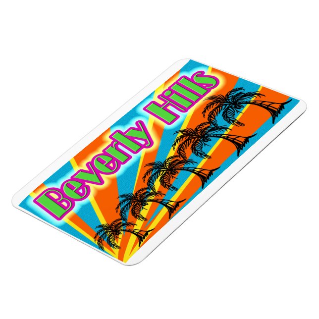 Beverly Hills 5 Palm Trees Magnet (Left Side)