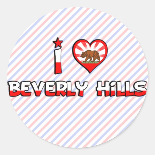 Beverly Hills, CA Classic Round Sticker (Front)