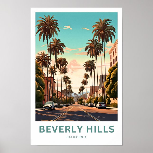 Beverly Hills California Travel Print (Front)