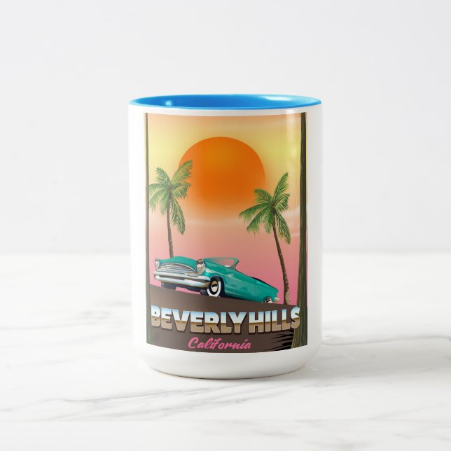 Beverly Hills California Two-Tone Coffee Mug (Center)