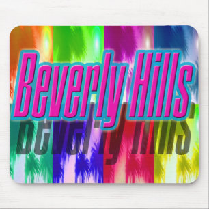 "Beverly Hills" Colourful Palms Mouse Pad