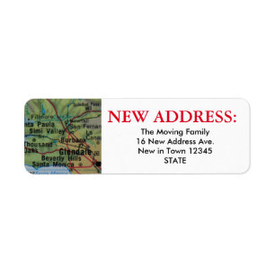 Beverly Hills New Address Label Return Address Label
