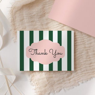Beverly Hills Pink & Green Baby Shower Thank You Card