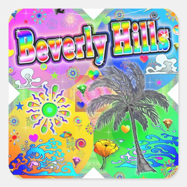 Beverly Hills Quadro Seasons Sticker (Front)