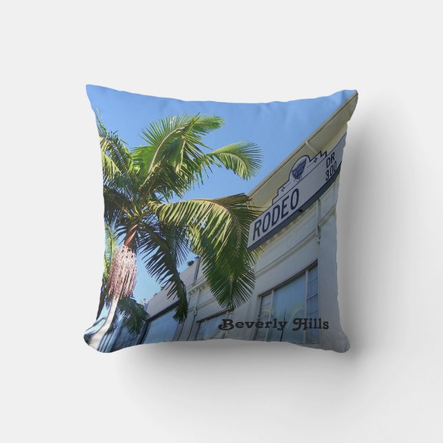 Beverly Hills/Rodeo Dr. Pillow! Cushion (Front)