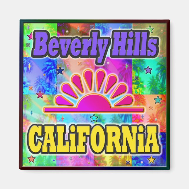 Beverly Hills Sun & Palms Magnet (Front)