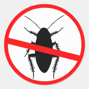 Beware Cockroaches Classic Round Sticker