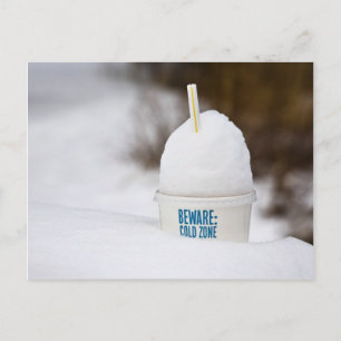 BEWARE: COLD ZONE POSTCARD