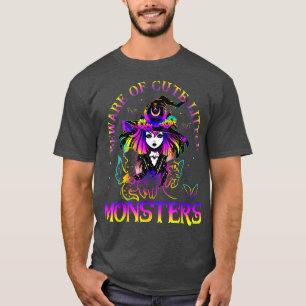 Beware Cute Little Monsters Black Cat Witch Hallow T-Shirt