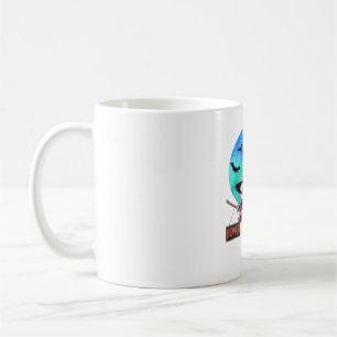 Beware Cute Witch Sloth Flying on Broom Halloween  Coffee Mug