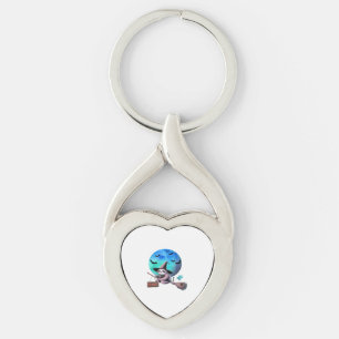 Beware Cute Witch Sloth Flying on Broom Halloween  Key Ring