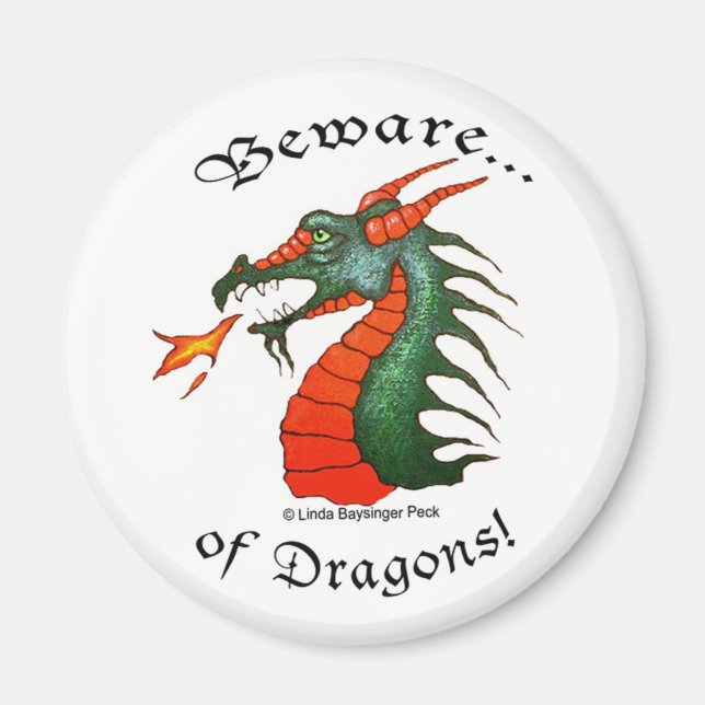 Beware Dragons Magnet (Front)