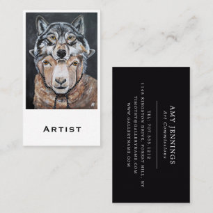 Beware False Alphas Painting by Alfred Fox Business Card
