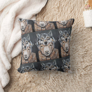 Beware False Alphas Painting by Alfred Fox Cushion