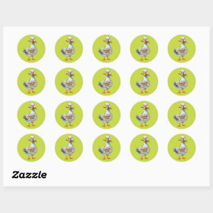 Beware Geese – Funny Angry Goose Classic Round Sticker