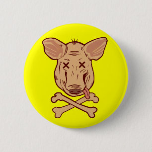 Beware h1n1 6 cm round badge