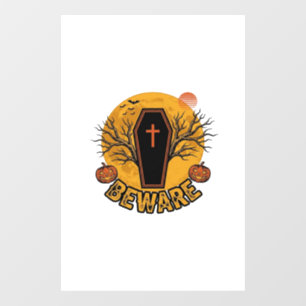 Beware Halloween Coffin Pumpkin Vintage Shirt Desi