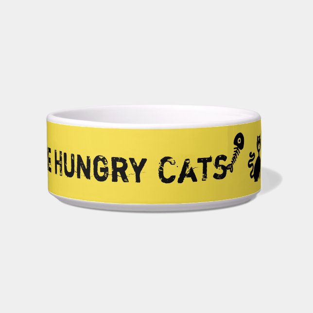 Beware Hungry Cats~Cat Bowl (Right)