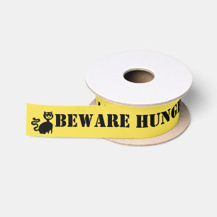 Beware Hungry Cats! Satin Ribbon