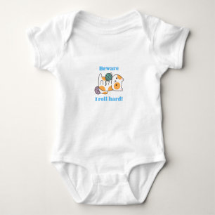 Beware I Roll Hard Jiu Jitsu Baby Bodysuit