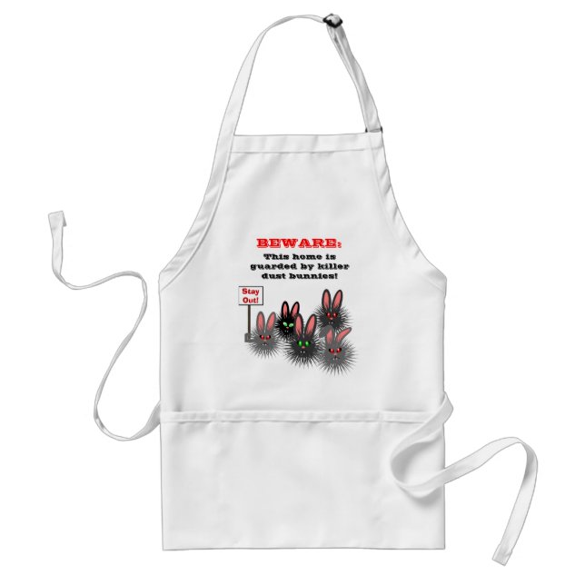 BEWARE: Killer Dust Bunnies Apron (Front)