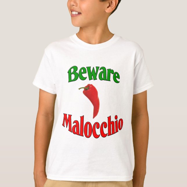 Beware Malocchio (Evil Eye) T-Shirt (Front)