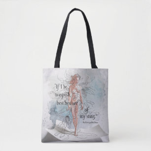 "Beware My Sting" Artistic Tote Bag