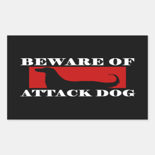 Beware of Attack Dog - Afghan Hound Rectangular Sticker